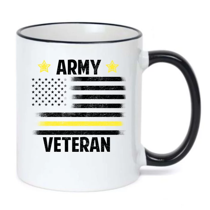 Army Veteran Flag Black Color Changing Mug