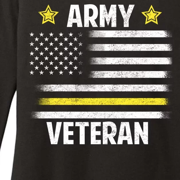 Army Veteran Flag Womens CVC Long Sleeve Shirt