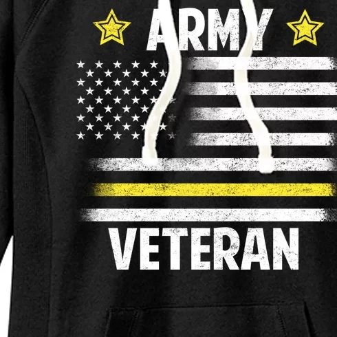 Army Veteran Flag Women's Fleece Hoodie