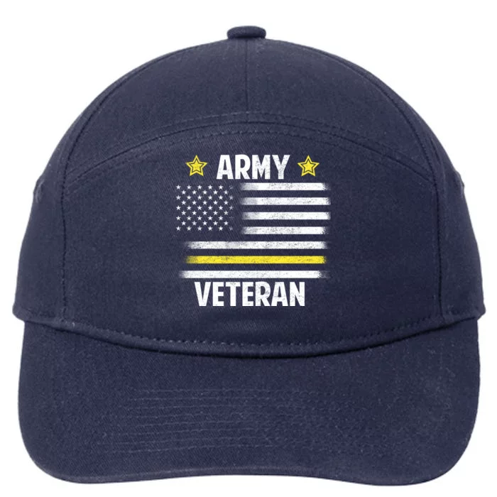 Army Veteran Flag 7-Panel Snapback Hat