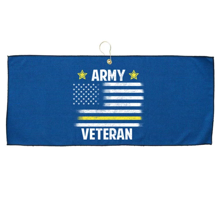 Army Veteran Flag Large Microfiber Waffle Golf Towel