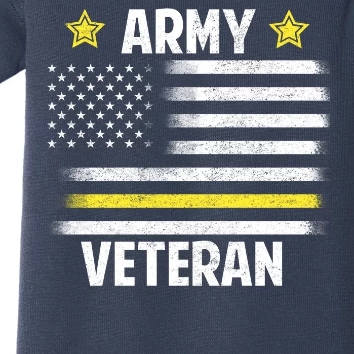 Army Veteran Flag Baby Bodysuit