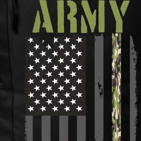 Army Veteran Thin Camo Line Flag Daily Commute Backpack