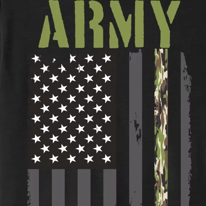 Army Veteran Thin Camo Line Flag ChromaSoft Performance T-Shirt