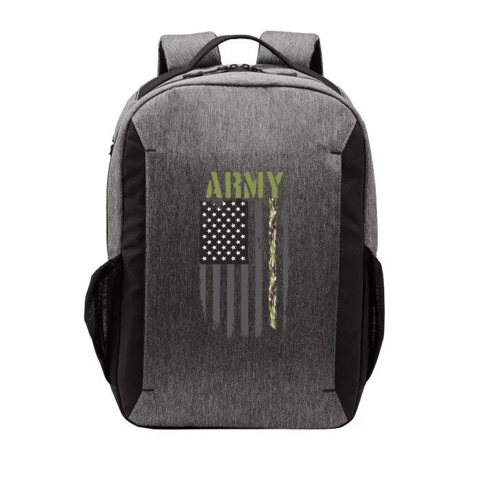 Army Veteran Thin Camo Line Flag Vector Backpack