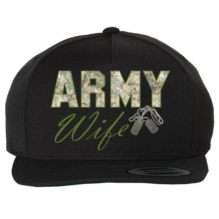 Army Wife Wool Snapback Cap