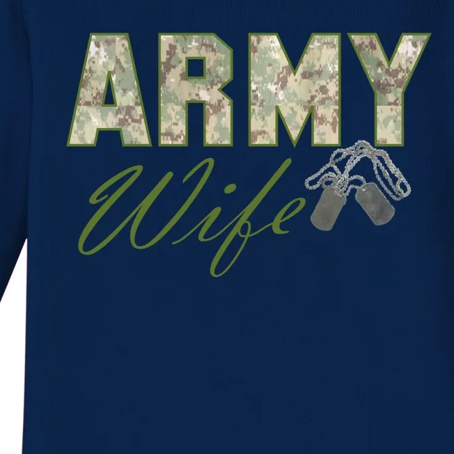 Army Wife Baby Long Sleeve Bodysuit