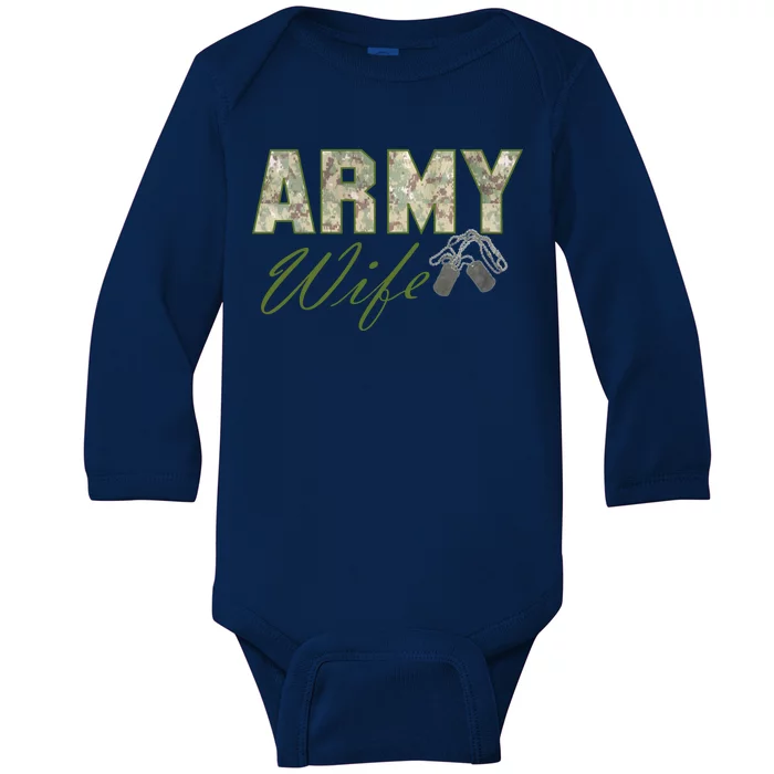 Army Wife Baby Long Sleeve Bodysuit