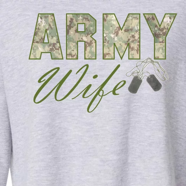 Army Wife Cropped Pullover Crew