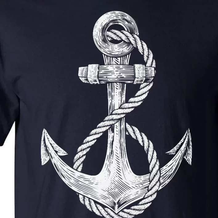 Anchor Rope Nautical Sailing Sail Sea Tall T-Shirt