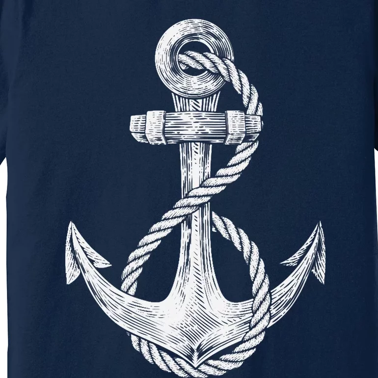 Anchor Rope Nautical Sailing Sail Sea Premium T-Shirt