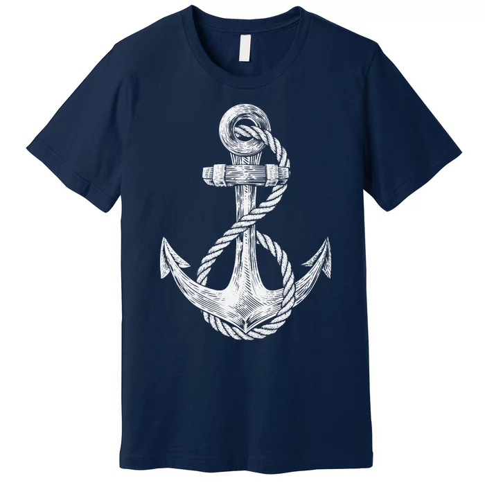 Anchor Rope Nautical Sailing Sail Sea Premium T-Shirt