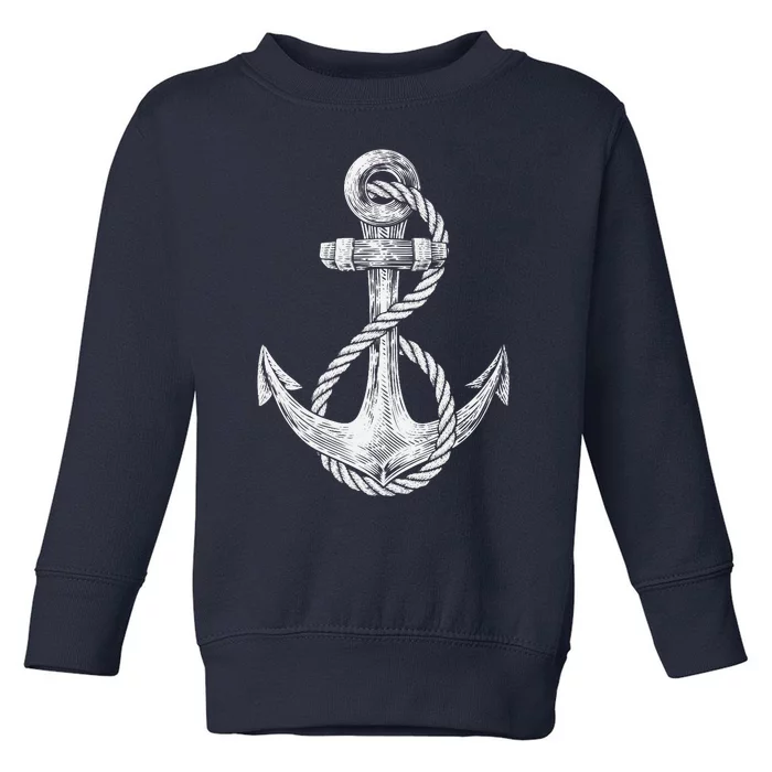 Anchor Rope Nautical Sailing Sail Sea Toddler Sweatshirt