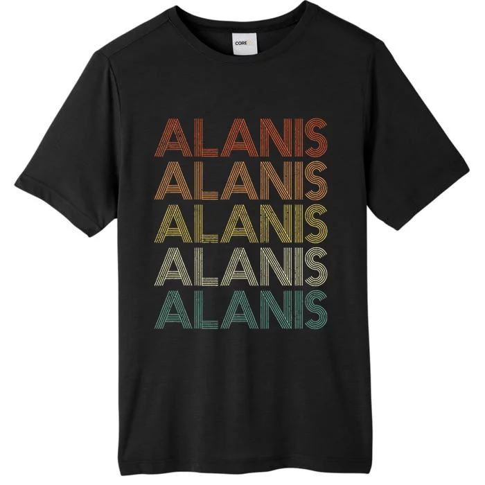 Alanis Retro Names Vintage Style ChromaSoft Performance T-Shirt