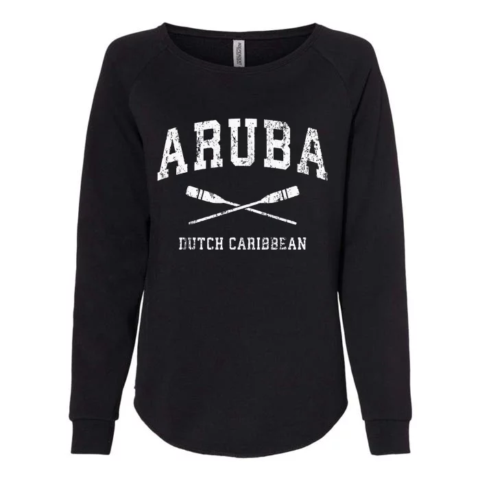 Aruba retro Nautical Paddles Sports Oars Womens California Wash Sweatshirt