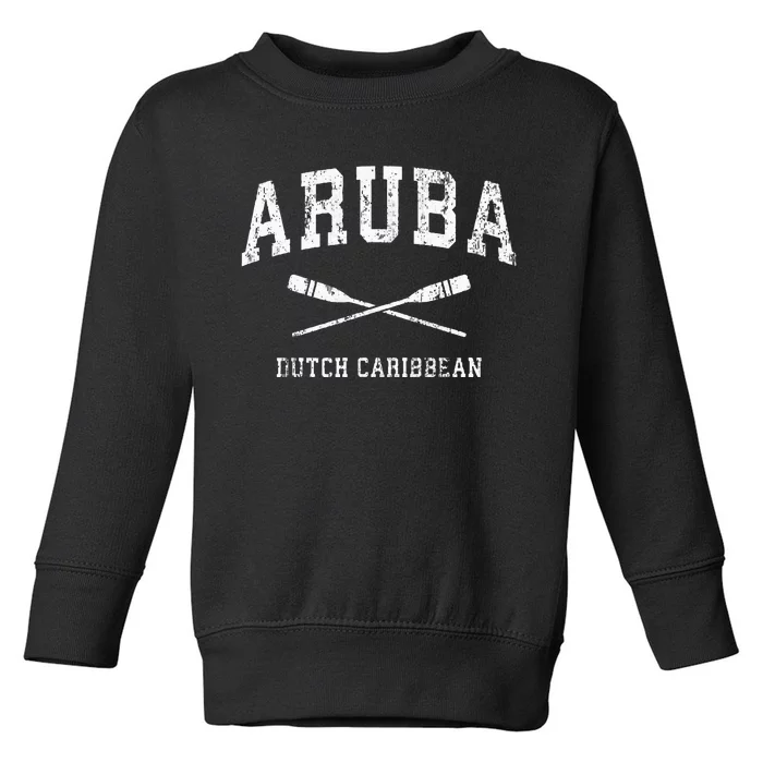 Aruba retro Nautical Paddles Sports Oars Toddler Sweatshirt