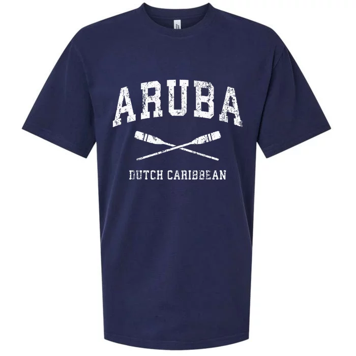 Aruba retro Nautical Paddles Sports Oars Sueded Cloud Jersey T-Shirt