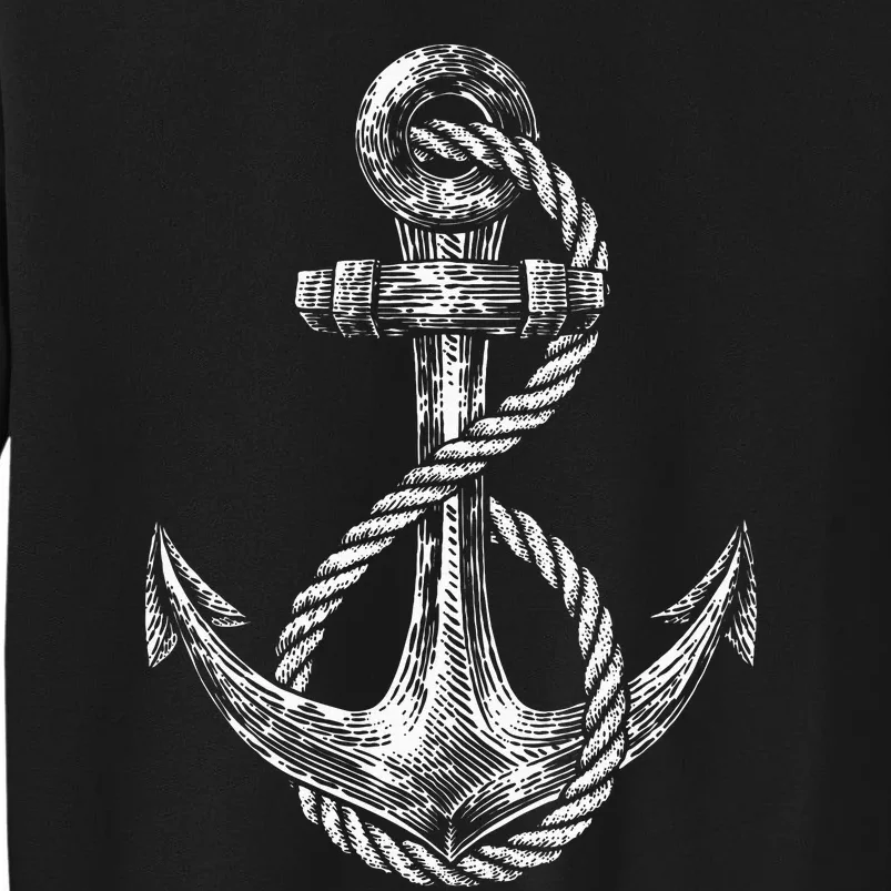 Anchor Rope Nautical Sailing Sail Sea Tall Sweatshirt