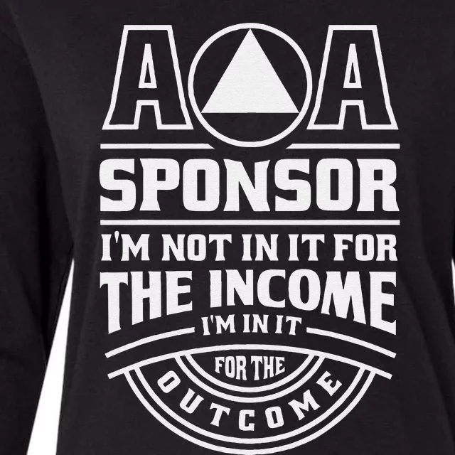 Aa Recovery Na Sponsor Alcoholics Anonymous Aa Sobriety Womens Cotton Relaxed Long Sleeve T-Shirt