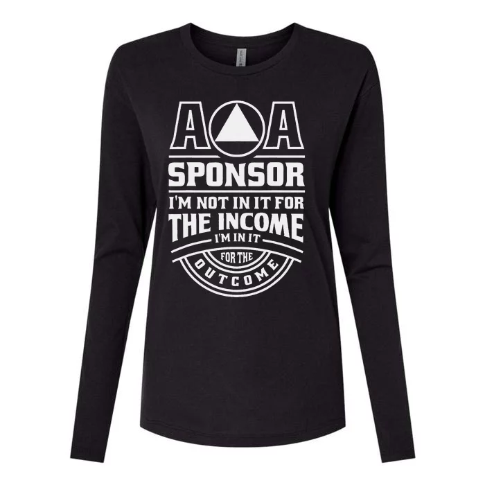 Aa Recovery Na Sponsor Alcoholics Anonymous Aa Sobriety Womens Cotton Relaxed Long Sleeve T-Shirt