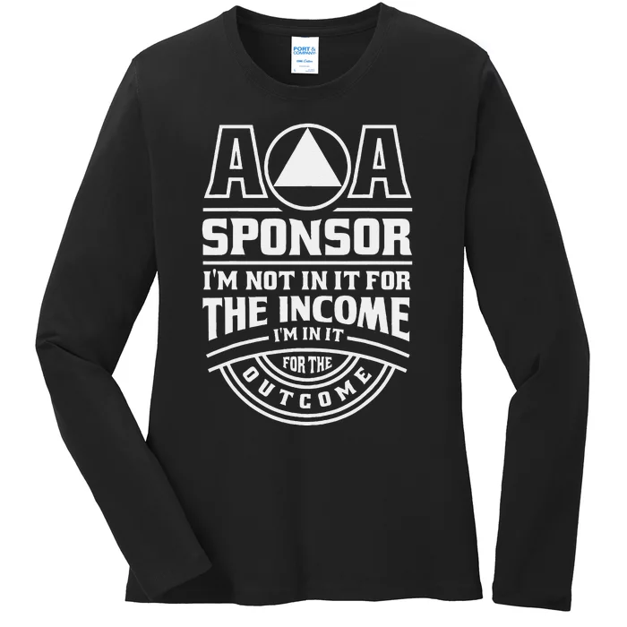 Aa Recovery Na Sponsor Alcoholics Anonymous Aa Sobriety Ladies Long Sleeve Shirt