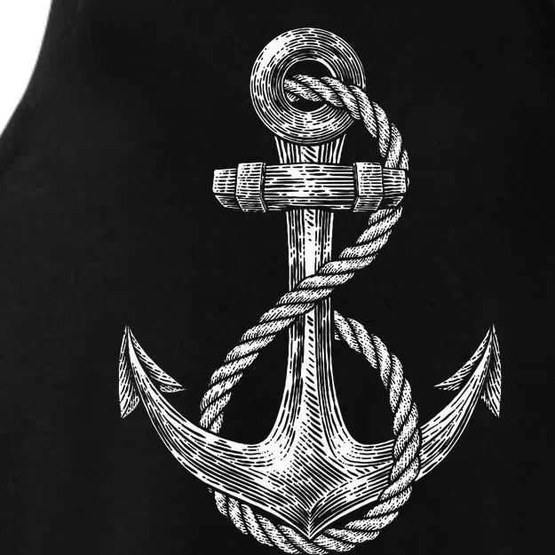 Anchor Rope Nautical Sailing Sail Sea Ladies Tri-Blend Wicking Tank