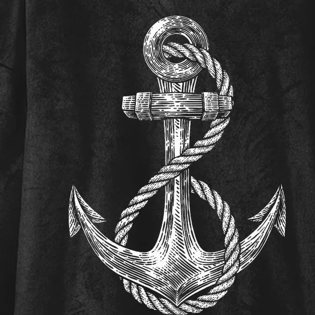 Anchor Rope Nautical Sailing Sail Sea Hooded Wearable Blanket