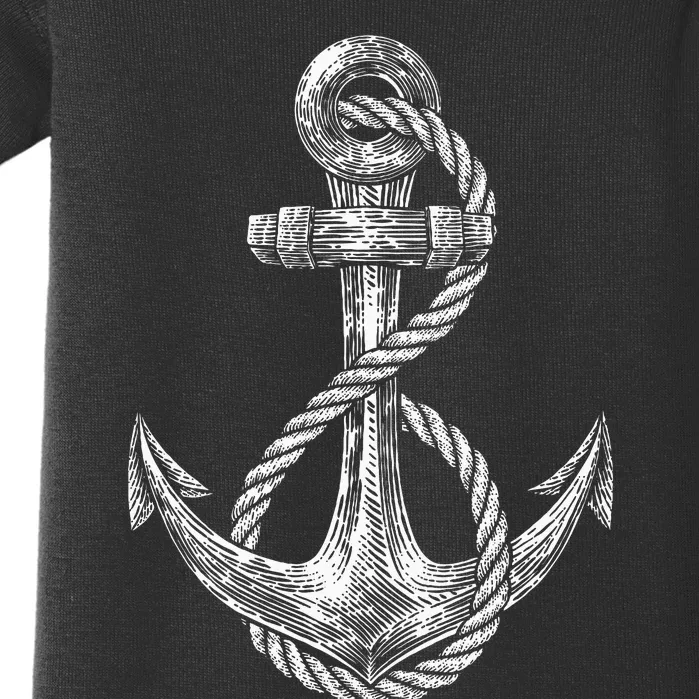 Anchor Rope Nautical Sailing Sail Sea Baby Bodysuit