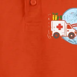 Ambulance Reindeer Nurse Christmas Pajamas Xmas Pjs Medical Meaningful Gift Dry Zone Grid Performance Polo