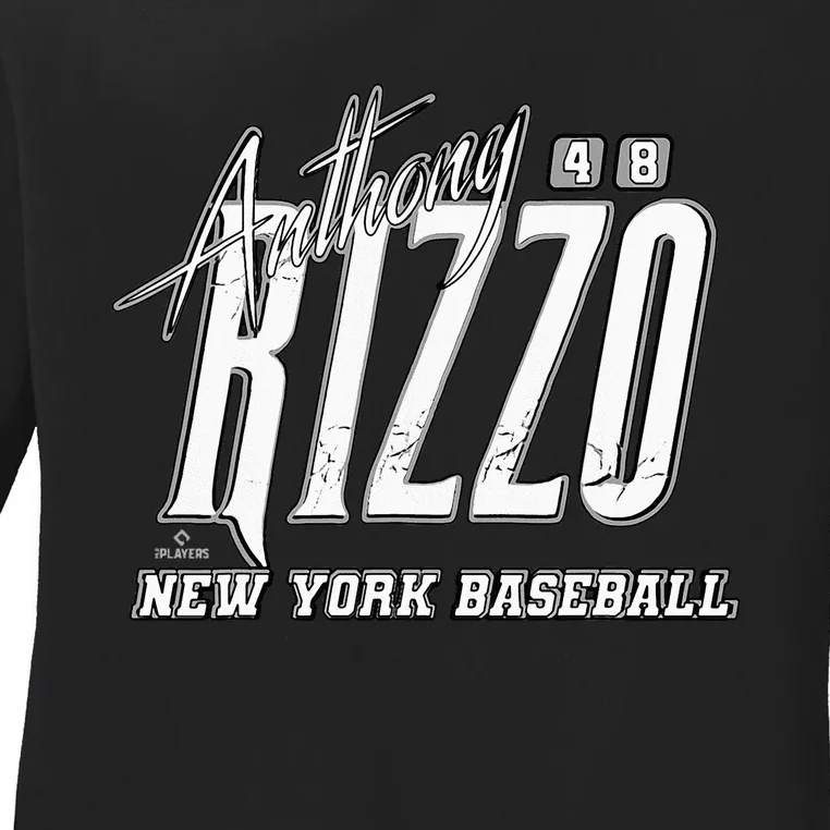 Anthony Rizzo New York Baseball Rock Ladies Long Sleeve Shirt