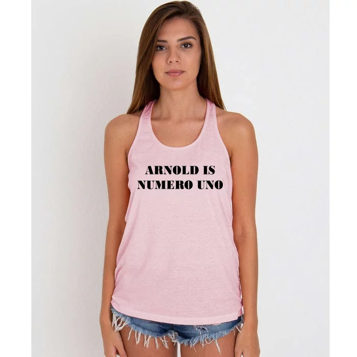 Arnold Is Numero Uno Women's Knotted Racerback Tank