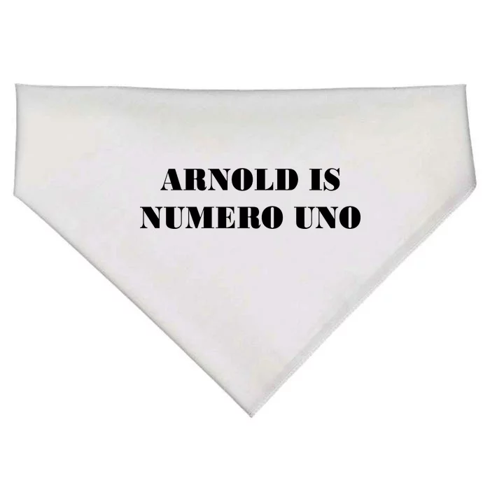 Arnold Is Numero Uno USA-Made Doggie Bandana