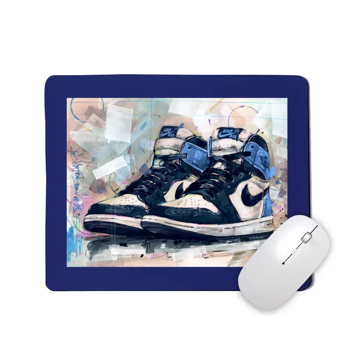 Airjordan1 Retro Obsidian Blue Art Mousepad