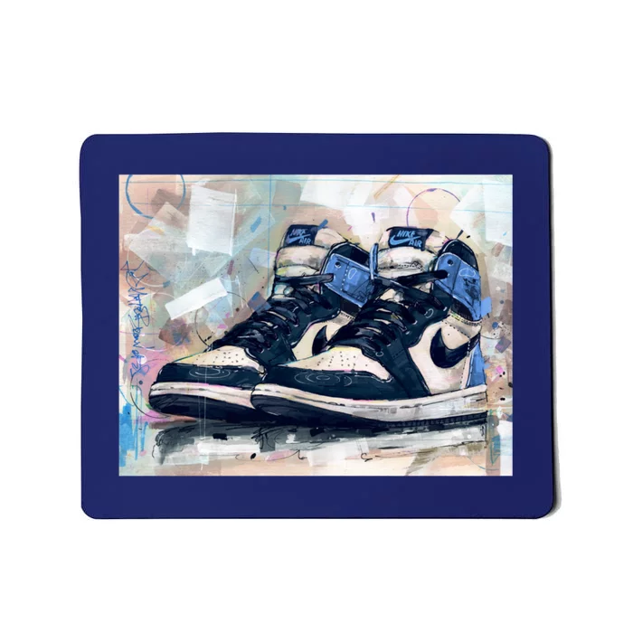 Airjordan1 Retro Obsidian Blue Art Mousepad