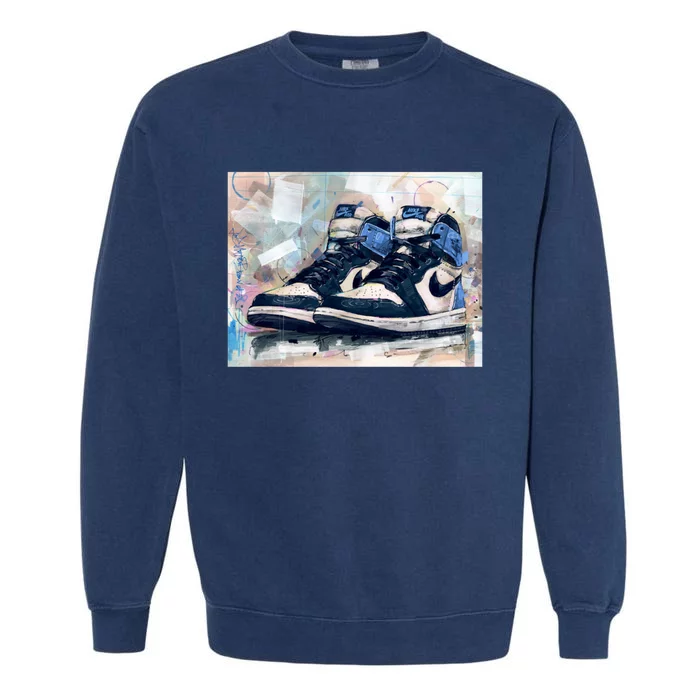 Airjordan1 Retro Obsidian Blue Art Garment-Dyed Sweatshirt