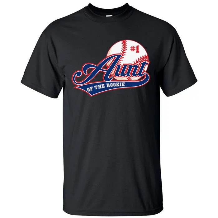 Aunt Rookie of Year 1st Birthday Baseball Theme Matching Tall T-Shirt