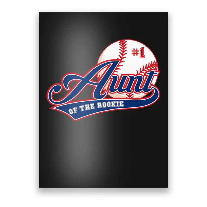 Aunt Rookie of Year 1st Birthday Baseball party Poster