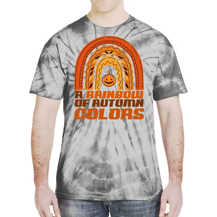 A Rainbow Of Autumn Colors Halloween Pumpkin Tie-Dye T-Shirt