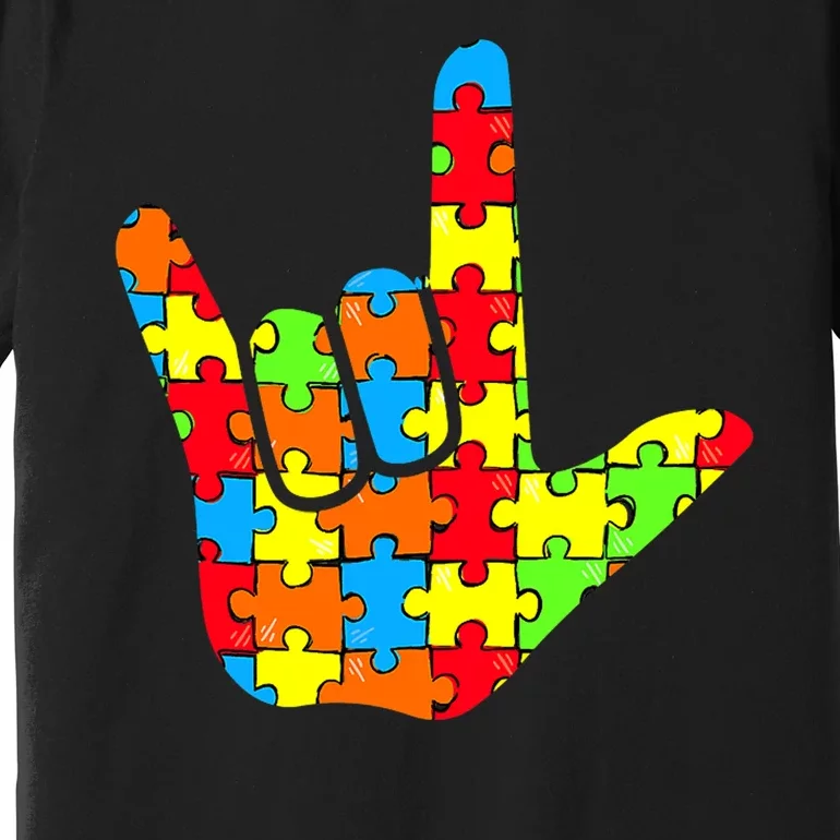 Autism Rock On Hand Premium T-Shirt