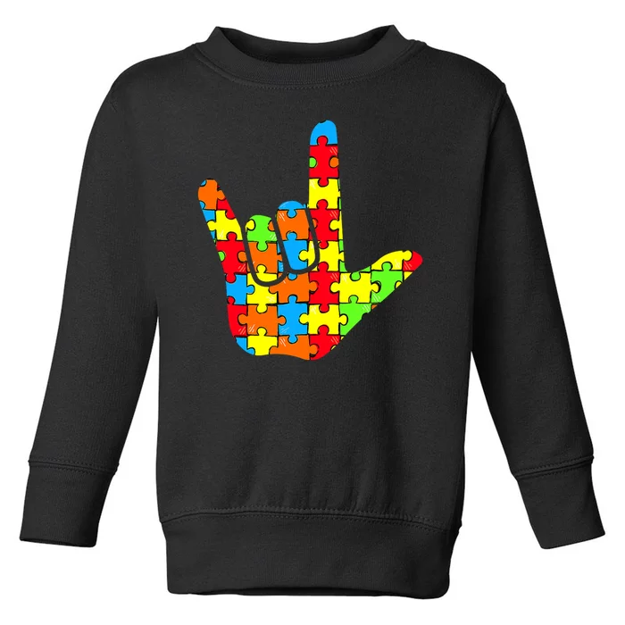 Autism Rock On Hand Toddler Sweatshirt