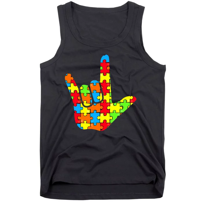 Autism Rock On Hand Tank Top