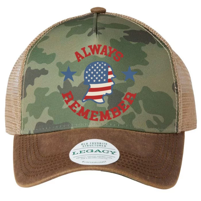 Always Remember Patriotic Veteran Soldier Honor Gift Legacy Tie Dye Trucker Hat