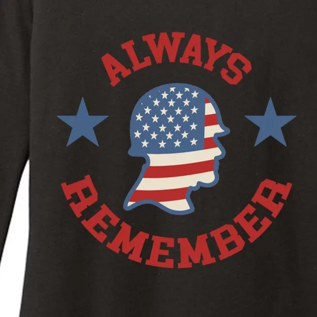 Always Remember Patriotic Veteran Soldier Honor Gift Womens CVC Long Sleeve Shirt