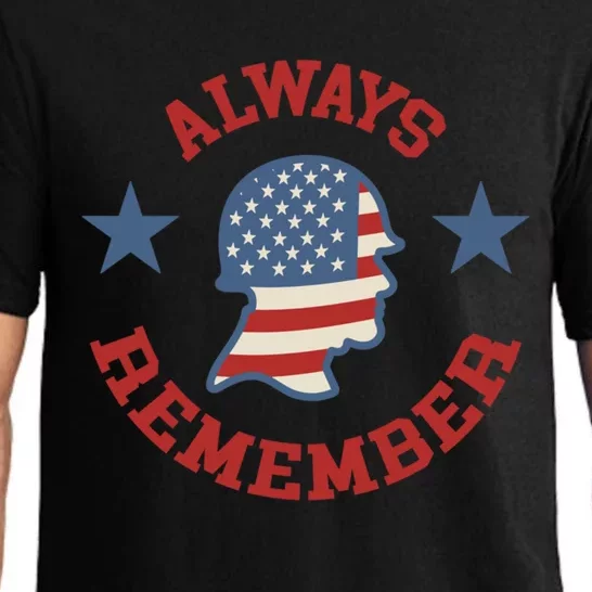 Always Remember Patriotic Veteran Soldier Honor Gift Pajama Set