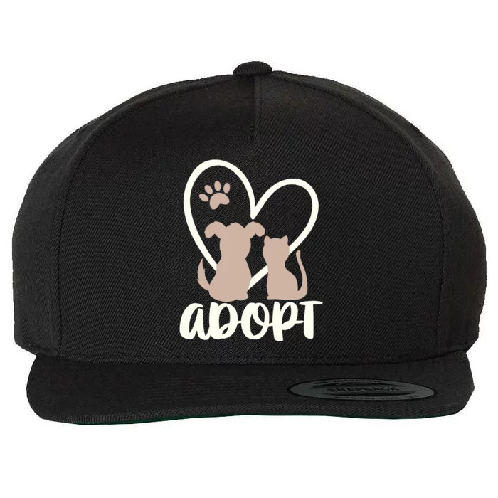 Adopt Rescue Pet Owner Rescue Mom Or Dad Dog And Cat Wool Snapback Cap