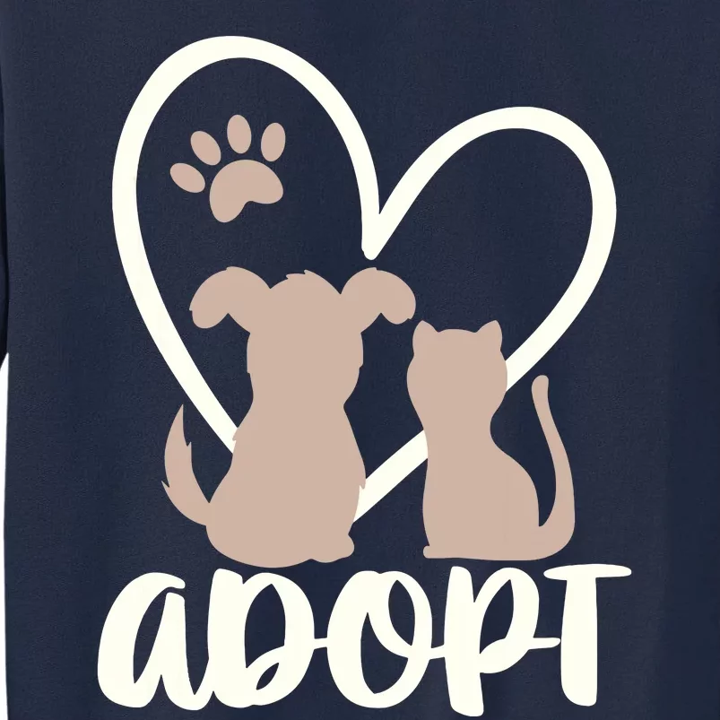 Adopt Rescue Pet Owner Rescue Mom Or Dad Dog And Cat Tall Sweatshirt