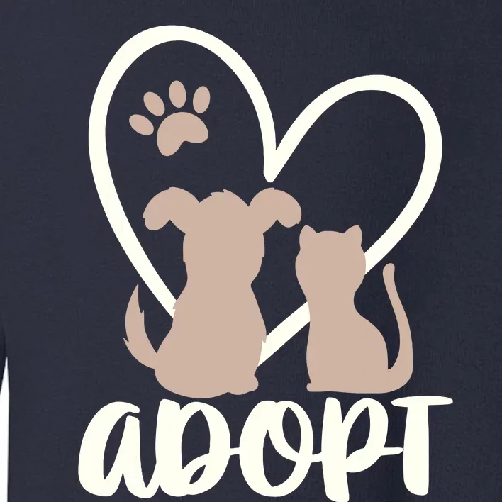 Adopt Rescue Pet Owner Rescue Mom Or Dad Dog And Cat Toddler Sweatshirt