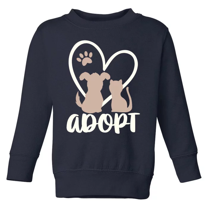 Adopt Rescue Pet Owner Rescue Mom Or Dad Dog And Cat Toddler Sweatshirt