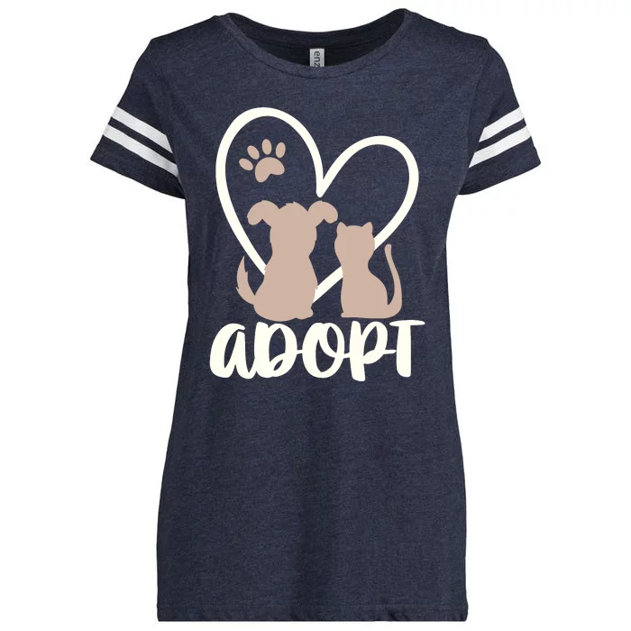 Adopt Rescue Pet Owner Rescue Mom Or Dad Dog And Cat Enza Ladies Jersey Football T-Shirt