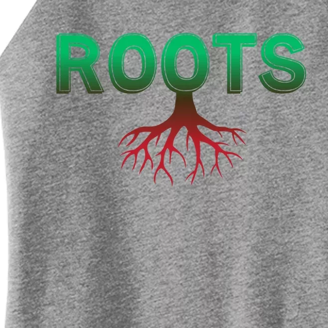 African Roots Powerful Tree Cool Black History Month Gift Meaningful Gift Women’s Perfect Tri Rocker Tank